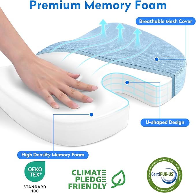 CushZone Seat Cushion, Office Chair Cushions, Car Seat Cushion, Non-Slip - Image 2