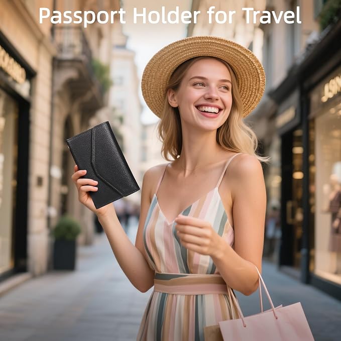 ZOPPEN Mulit-purpose Rfid Blocking Passport Holder Travel Wallet Passport and - Image 6
