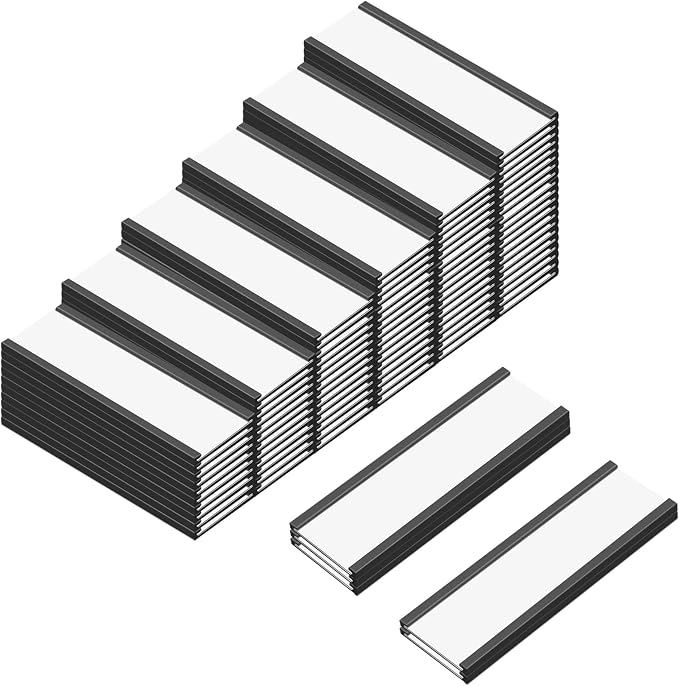C Channel Magentic Label Holders 1x3 Inches by MVISUALOfficeProduct