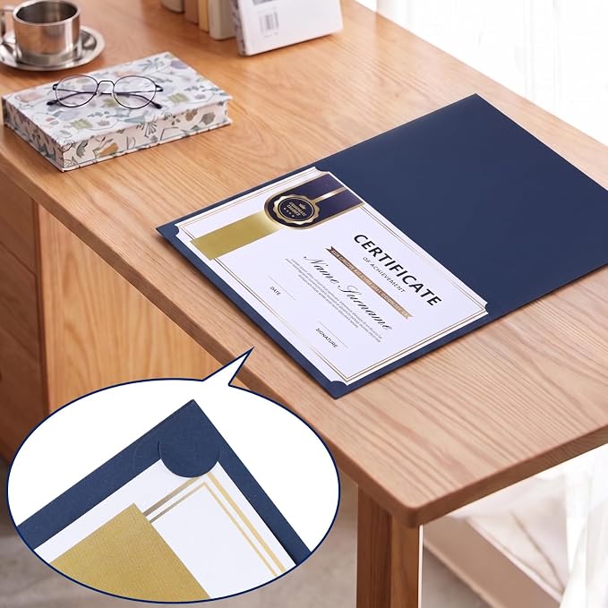 36 Packs Certificate Covers, 250gsm Navy Blue Diploma Holders - Image 5