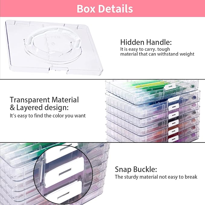 Gel Pens For Coloring, 99 Pack Colored Pens for Black Paper & White Paper - Image 4