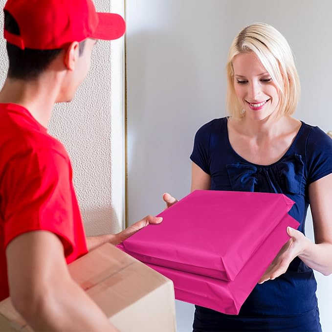 Poly Mailers 12x15.5 inch 50 Pcs, Rose Red Plastic Mailing Envelopes - Image 5