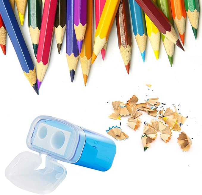 KIDMEN 24 PCS 2 Holes Small Manual Pencil Sharpener - Image 2