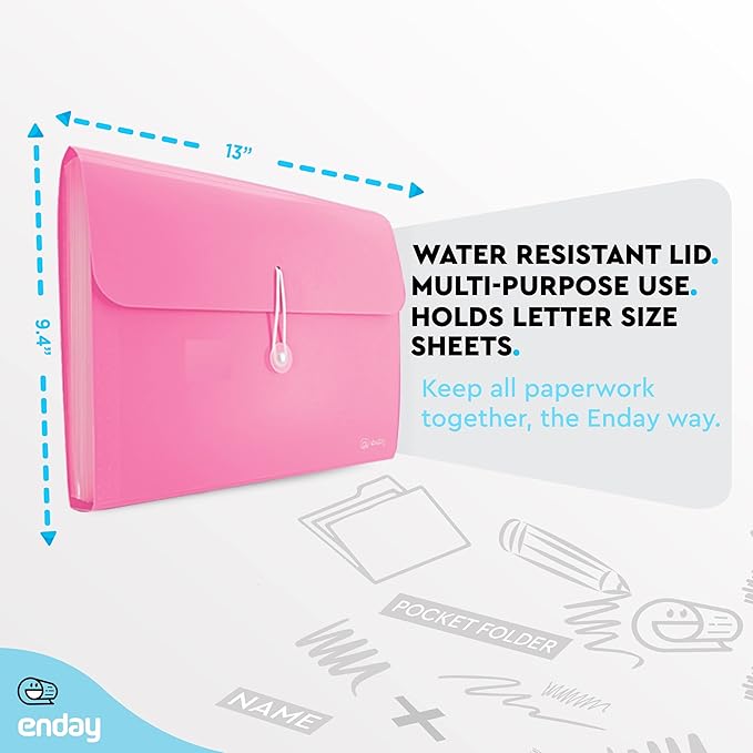 Enday Accordion File Organizer 13 Pocket Expanding File Folder - Image 5