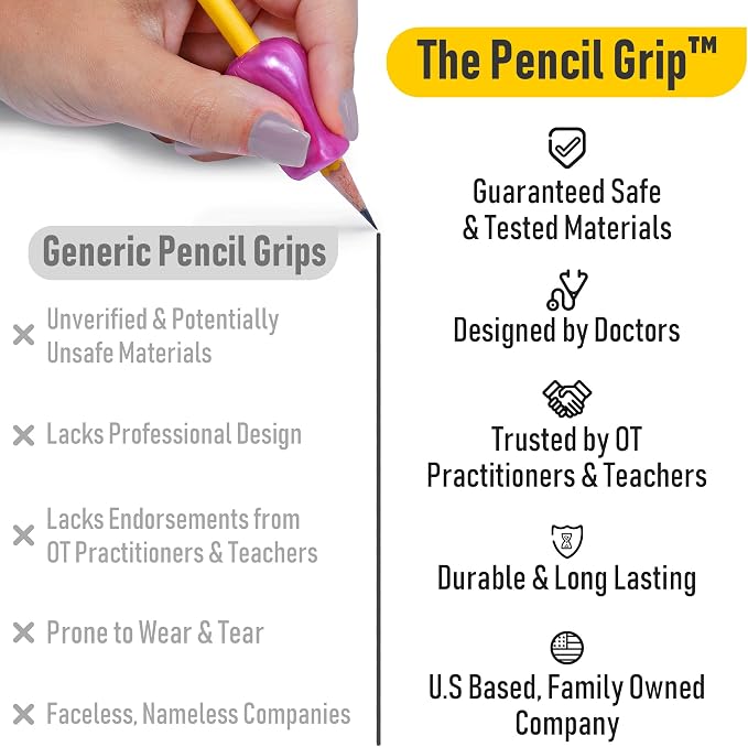The Pencil Grip Original Pencil Grippers 6 Pcs, Improves Kids Handwriting - Image 2