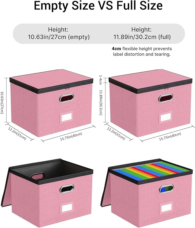 Oterri 1 Pack Large File Organizer Boxes - Image 3