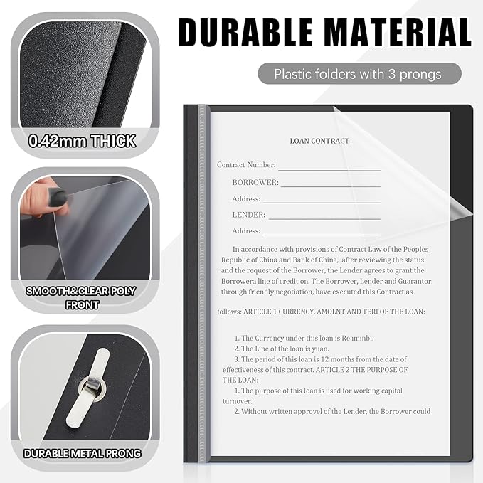 Teling 150 Pcs Clear Front Report Covers Bulk - Image 3