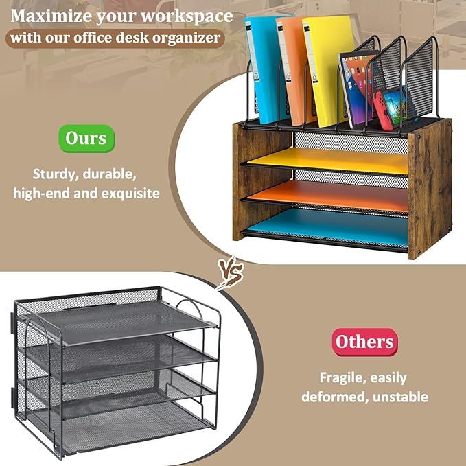 4-Tier Desk Organizer, Desk File Organizer - Image 5