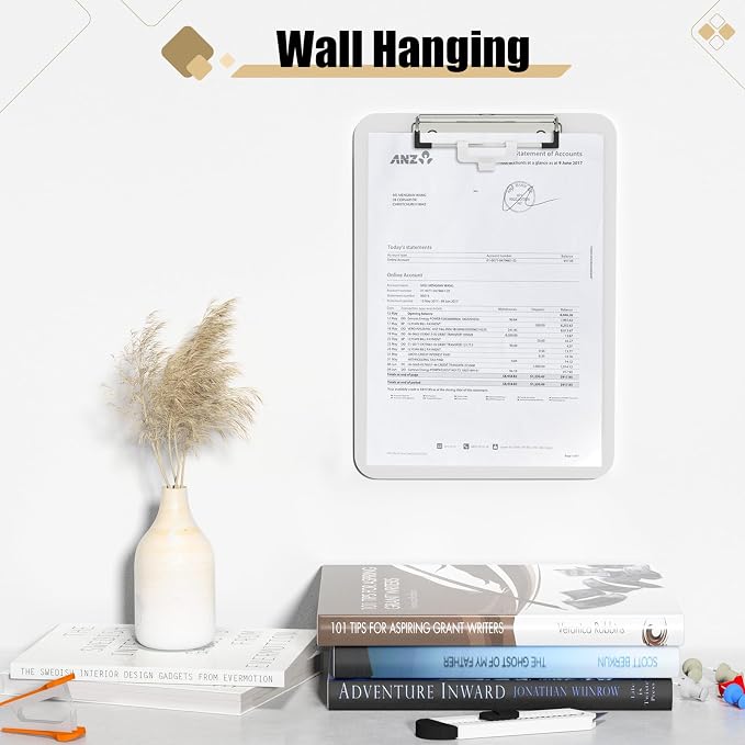 Hongri Plastic Clipboard with Pen Holder, Nurses and Women, Low Profile Clip - Image 6