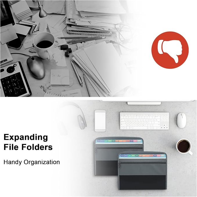 NAFY Expanding File Folders, 13 Pockets Document Organizer - Image 8