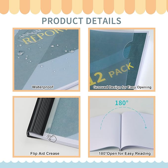 Binditek 100 Pack Clear Report Covers - Image 4
