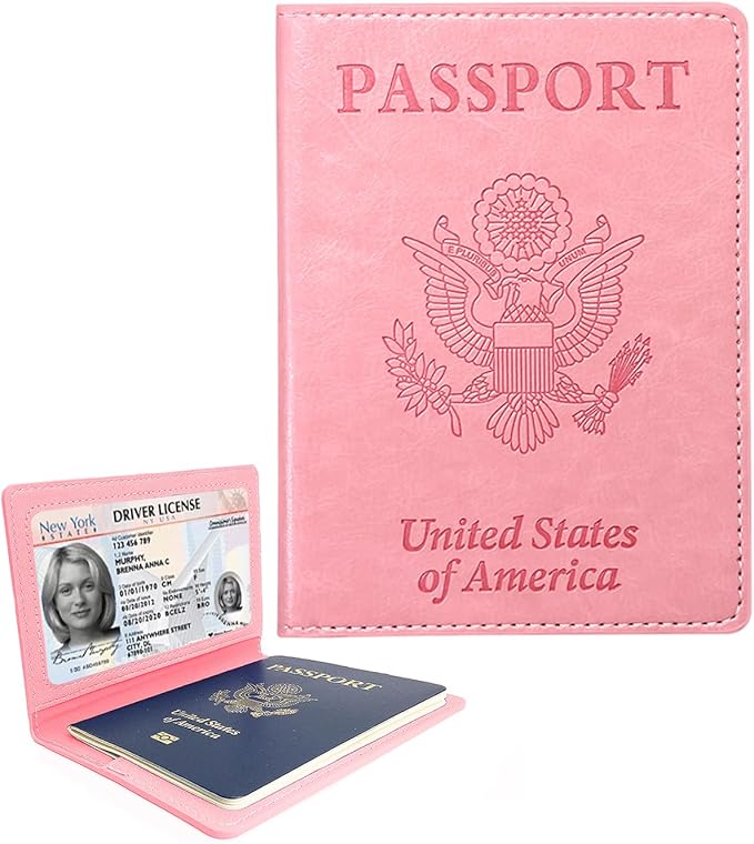 Sizobi PU Passport Holder for Travel, Passport Cover Wallet for Women Men by Sizobi