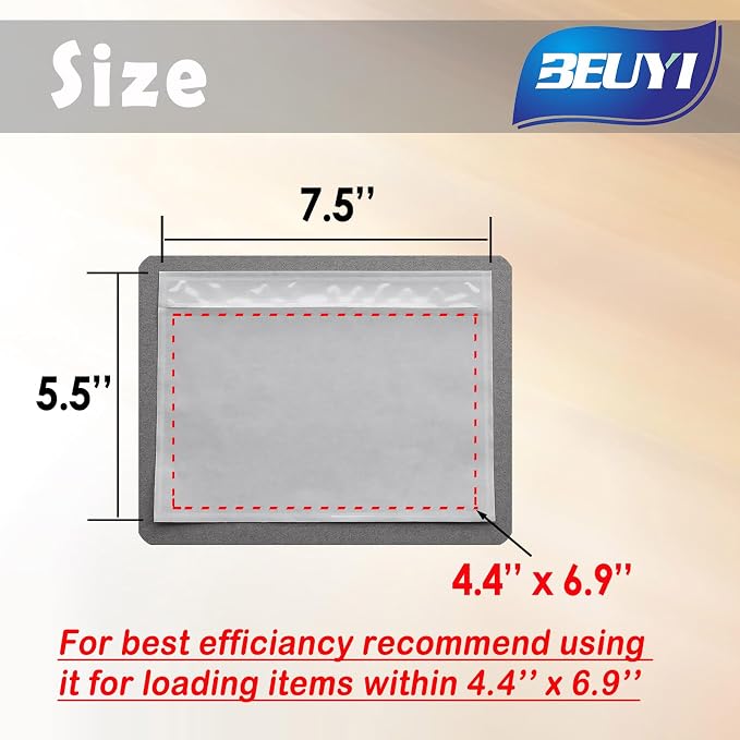 BEUYI Clear 7.5'' x 5.5'' Packing List Envelopes, Shipping Label Pouches/Sleeves - Image 5