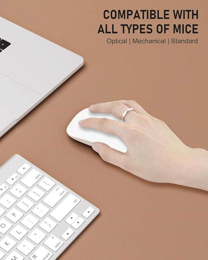 Desk Pad, 35.5" x 17" PU Leather Non-Slip Desk Mat Large Mouse Pad - Image 4