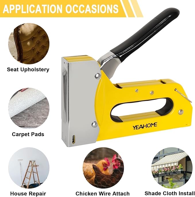 YEAHOME T50 Heavy Duty Staple Gun Kit, Upholstery Staple Gun - Image 7