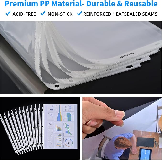 Sheet Protectors 400 Page, Page Protector 8.5" x 11" ，Upgraded Clear Plastic - Image 7