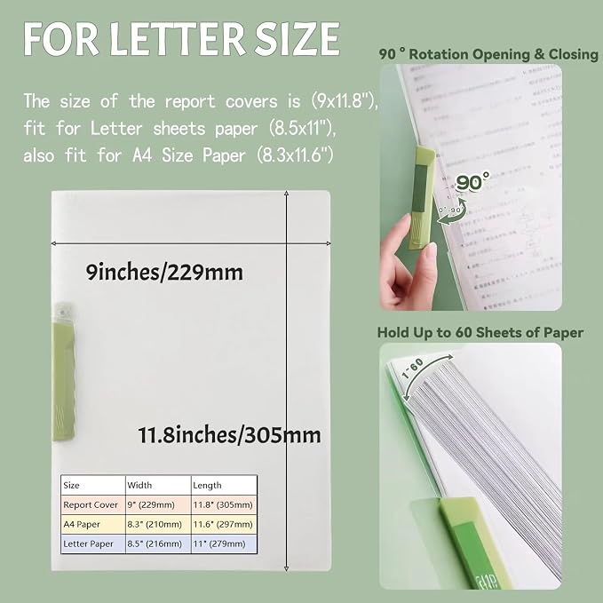 Plastic Report Covers with Swing Clip - Image 2