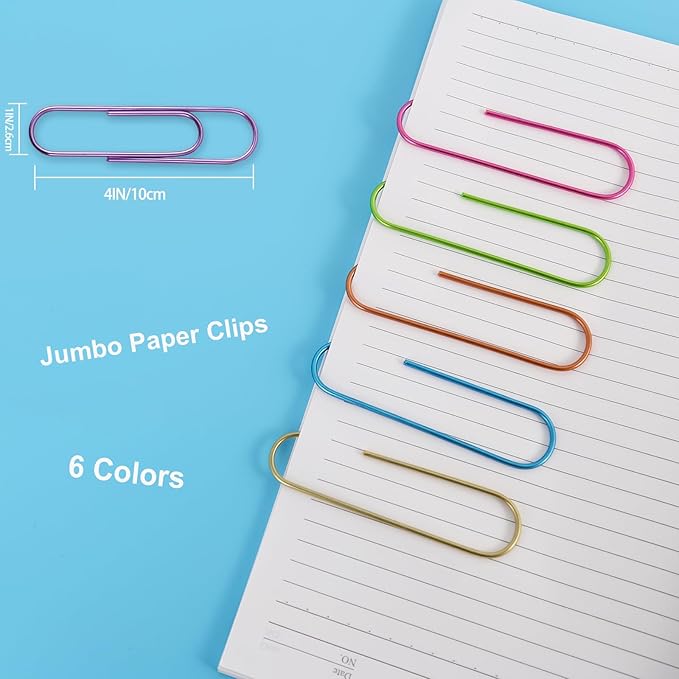 Ufmarine 42 Pcs Jumbo Paper Clips, Extra Large Pape Clips 4 inch, Giant - Image 2