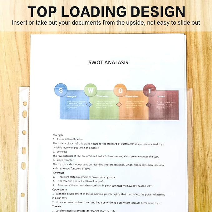Sheet Protectors, PANDRI 900 Pack Clear Heavy Duty Plastic Page Protectors - Image 4