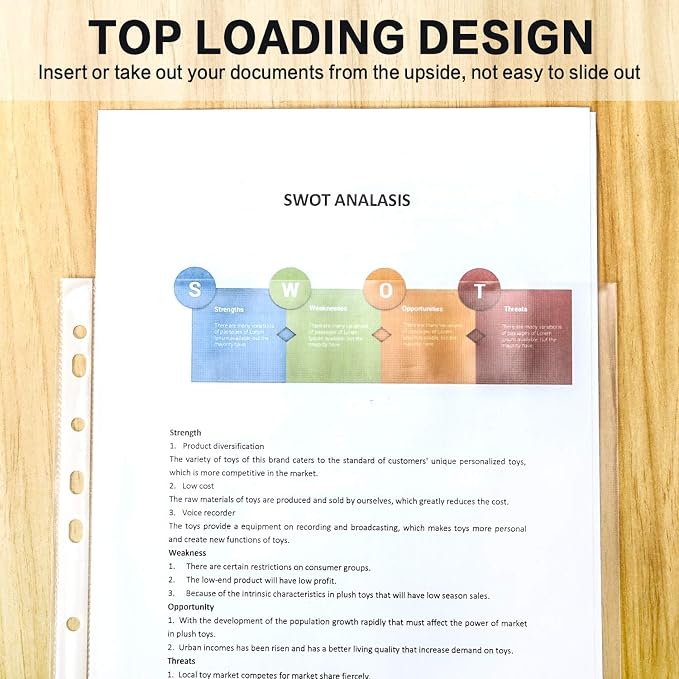 Sheet Protectors, PANDRI 1000 Pack Clear Heavy Duty Plastic Page Protectors - Image 4