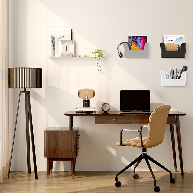 JOMOLA No Drilling File Holder 3 Pack Mail Organizer Wall Mount File Organizer - Image 9
