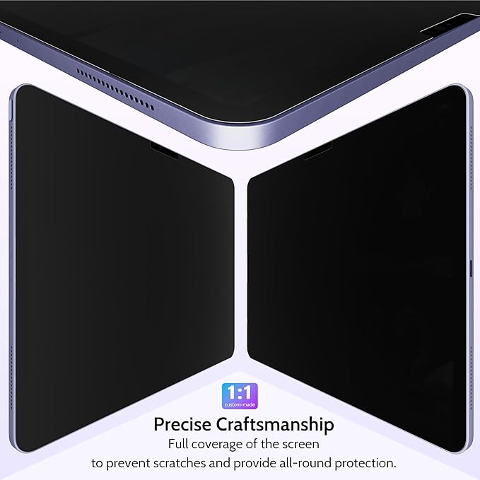 Peslv Privacy Screen Protector for iPad Pro 11 Inch M4/M5, Anti Glare Blue - Image 6