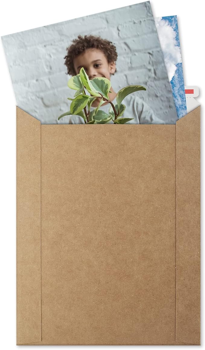 ValBox 6x8 Self Seal Photo Document Mailers 25 Pack Stay Flat Brown Cardboard - Image 3