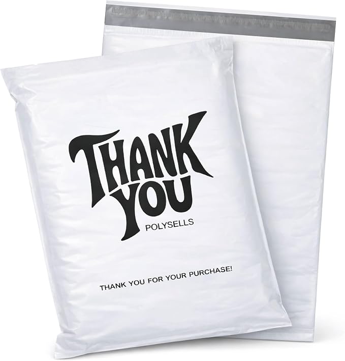 POLYSELLS Thank You Poly Mailers 10x13 inches 100 Pcs Waterproof Self-Sealing by POLYSELLS