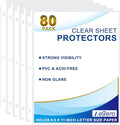 Aegero 80 Pack Clear Sheet Protectors, 8.5 x 11 inch Page Protectors by Unknown
