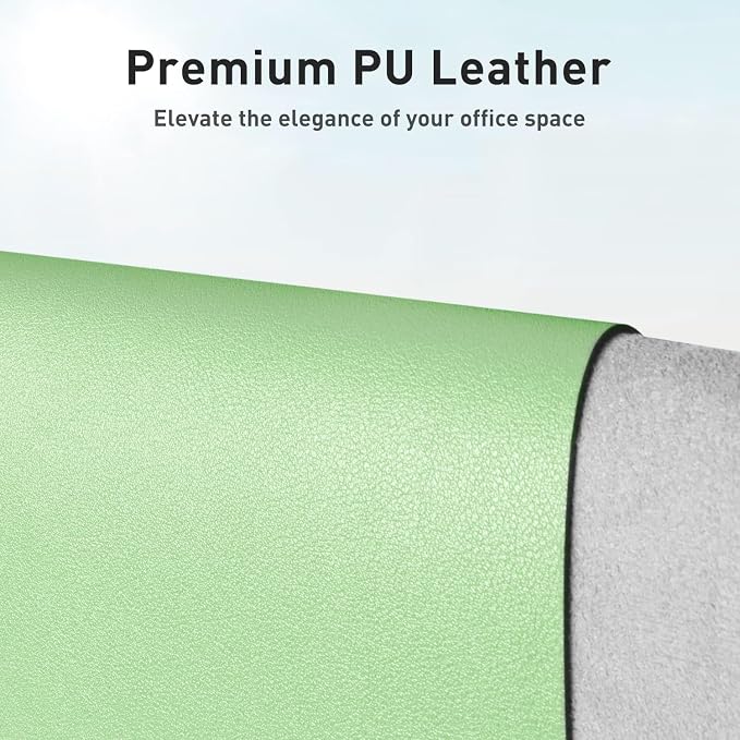 Aothia Faux Leather Desk Mat – Large Mouse Pad, Non-Slip PU Leather Blotter - Image 2