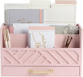 BLU MONACO | Pink Desk Organizers Wooden Mail Organizer by Blu_Monaco