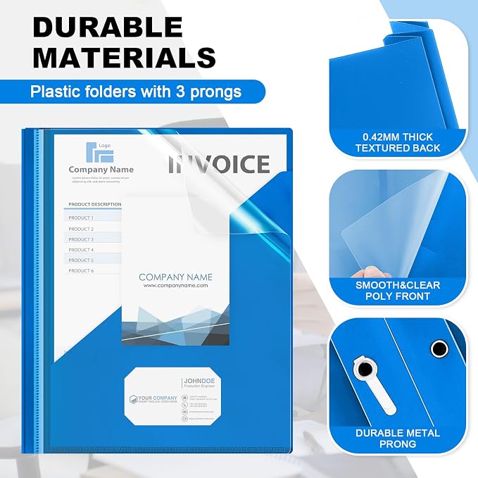 Teling 24 Pcs Clear Front Report Covers - Image 3
