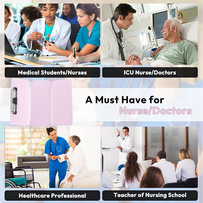 Nursing Clipboard Foldable Without Edition Cheat Charts, 3 Layers Aluminum - Image 6