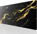 KTRIO Large Gaming Mouse Pad, Desk Mat, 31.5 x 15.7 in Black Gold, XXL | Smooth by KTRIO