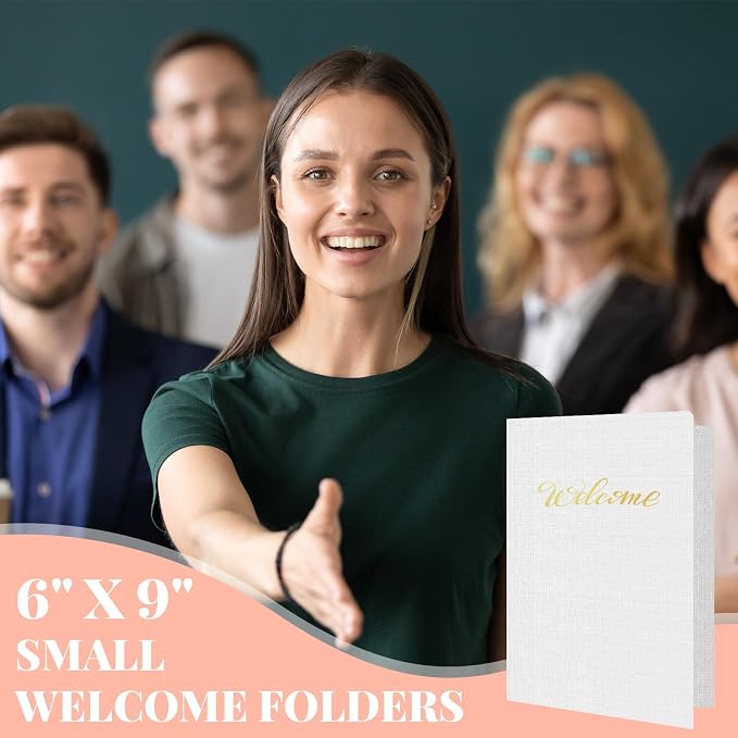 Affrolling 25 Pack 6 x 9 Inch Welcome Pocket Folders Church Visitor Welcome - Image 5