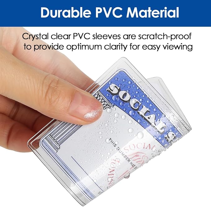 MaxGear Medicare Card Protector Sleeves, 6 Pack | 12 Mil Thickness, - Image 2