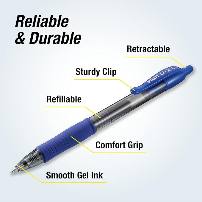 Pilot G2 Premium Gel Roller Pens, Fine Point 0.7 mm, Journaling, and Office - Image 3