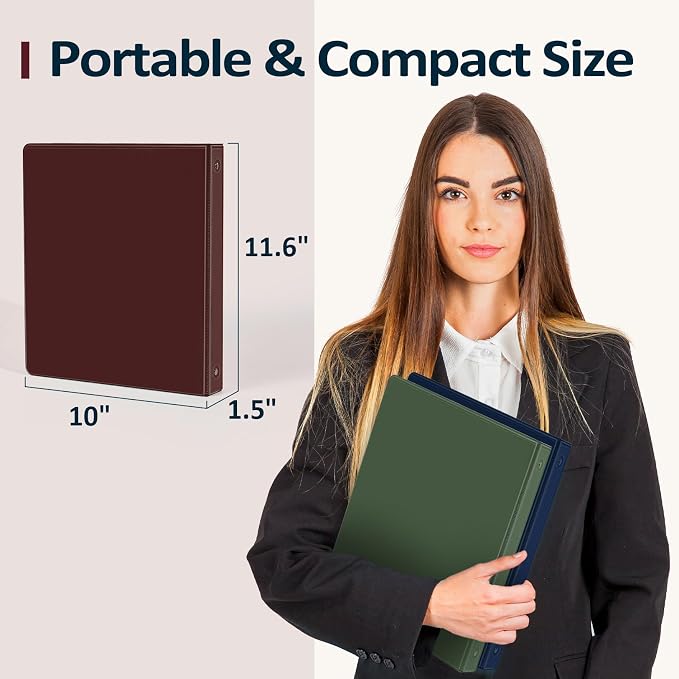 BinderX Extra Durable 3 Ring Binder, Round Ring 1 Inch, Fits 175 Sheets - Image 6