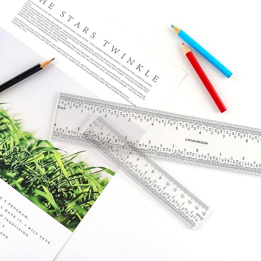 BAOFALI 5PCS 6 Inch Clear Acrylic Ruler - Image 9