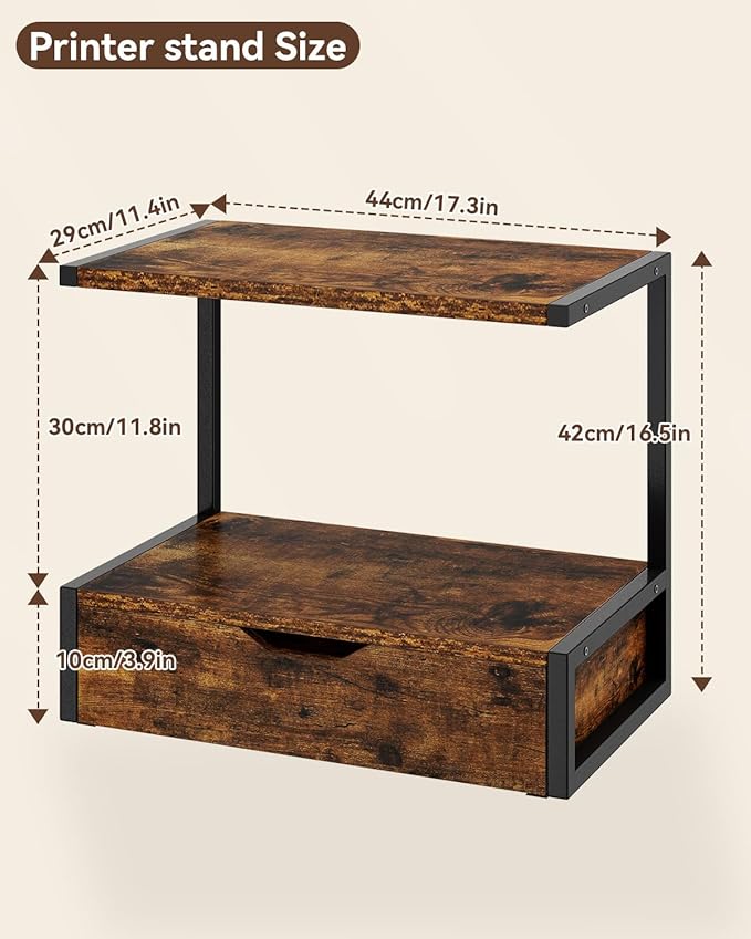 IBUYKE 2 Tier Desktop Printer Stand, Printer Table - Image 3
