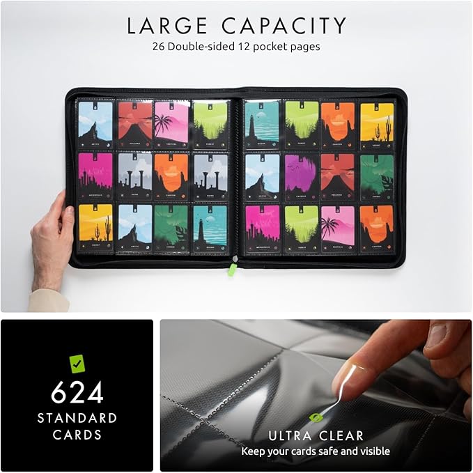 Vault X 12 XL Pocket Zip Binder, 624 Cards, Exo-Tec Material, 26 Side-Loading - Image 4