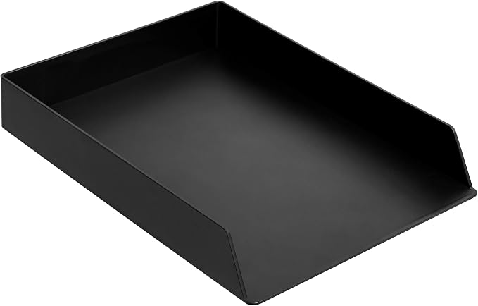 Amazon Basics Rectangular Plastic Desk Organizer, Letter Tray - Image 2