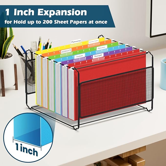 V-Opitos 36 Pack 1 Inch Expansion Hanging File Folders, Letter Size Hanging - Image 4