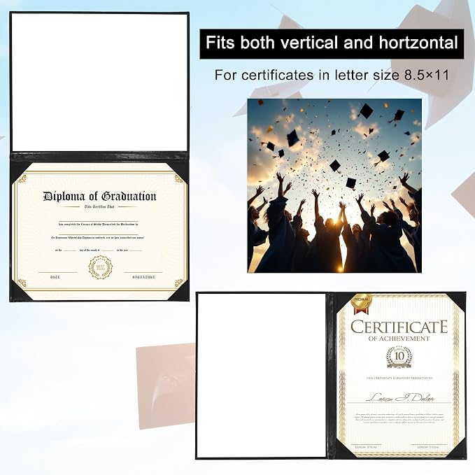 GraduatePro 20 Pack Diploma Cover 8.5x11 Certificate Document Presentation - Image 6