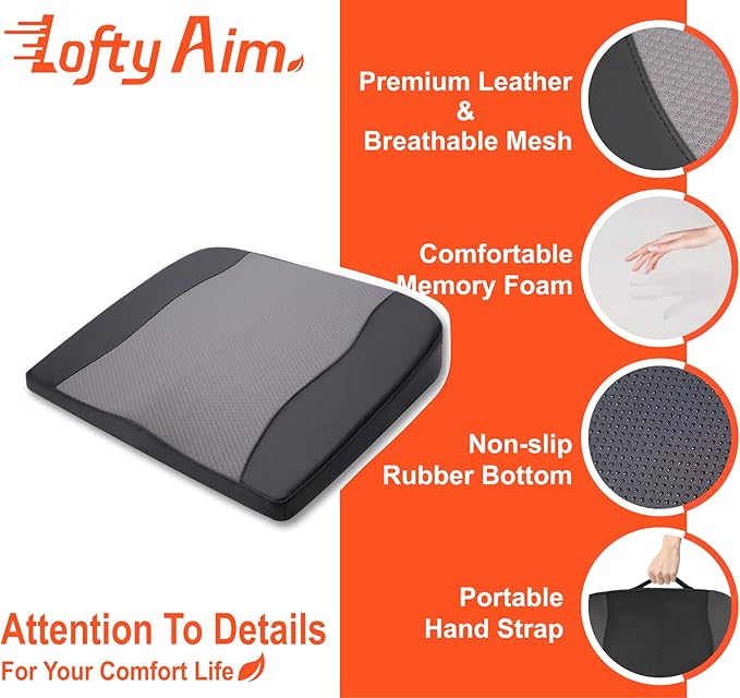 Lofty Aim Car Seat Cushion, Comfort Memory Foam Car Cushions - Image 5