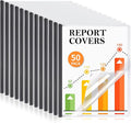 50 Pack Report Covers with Sliding Bar, Presentation Folders Resume Document by COIDEA