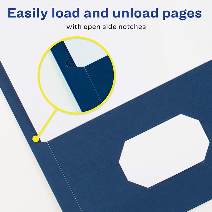 Avery Two Pocket Folders, Holds up to 40 Sheets, Business Card Slot, - Image 5