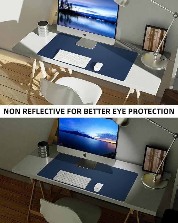 Non-Slip Desk Pad, Mouse Pad, Waterproof PU Leather Desk Protector, Ultra Thin - Image 6