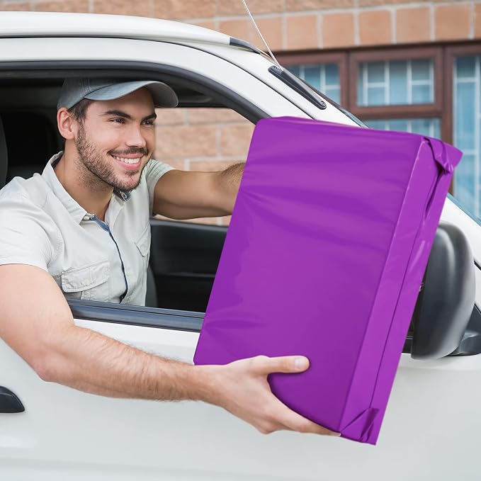Metronic Purple Poly Mailers 14.5x19 Large Poly Mailers 100 Pack Self-Seal - Image 5