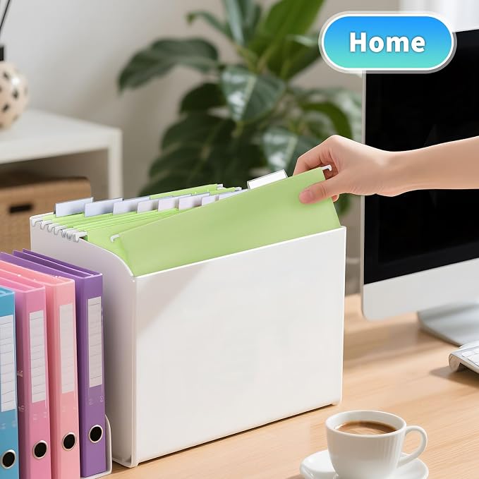 25-Pack Green Hanging File Folders, Letter Size - Image 6